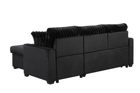 Nori Black Sofa Chaise by New Era Innovations at Eve Furniture