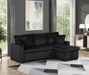 Nori Black Sofa Chaise by New Era Innovations at Eve Furniture