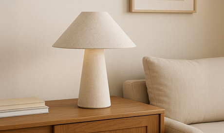 Nori Table Lamp Flecked White by Moe's Home at Eve Furniture