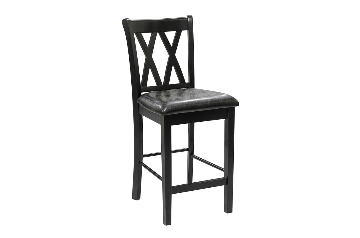Norman Black 5-Piece Counter Height Set by Homelegance at Eve Furniture