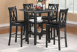 Norman Black 5-Piece Counter Height Set by Homelegance at Eve Furniture