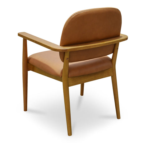 Norrie Brown Leather Dining Chair by MOES at Eve Furniture