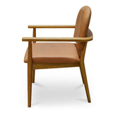 Norrie Brown Leather Dining Chair by Moe's Home at Eve Furniture