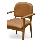 Norrie Brown Leather Dining Chair by Moe's Home at Eve Furniture