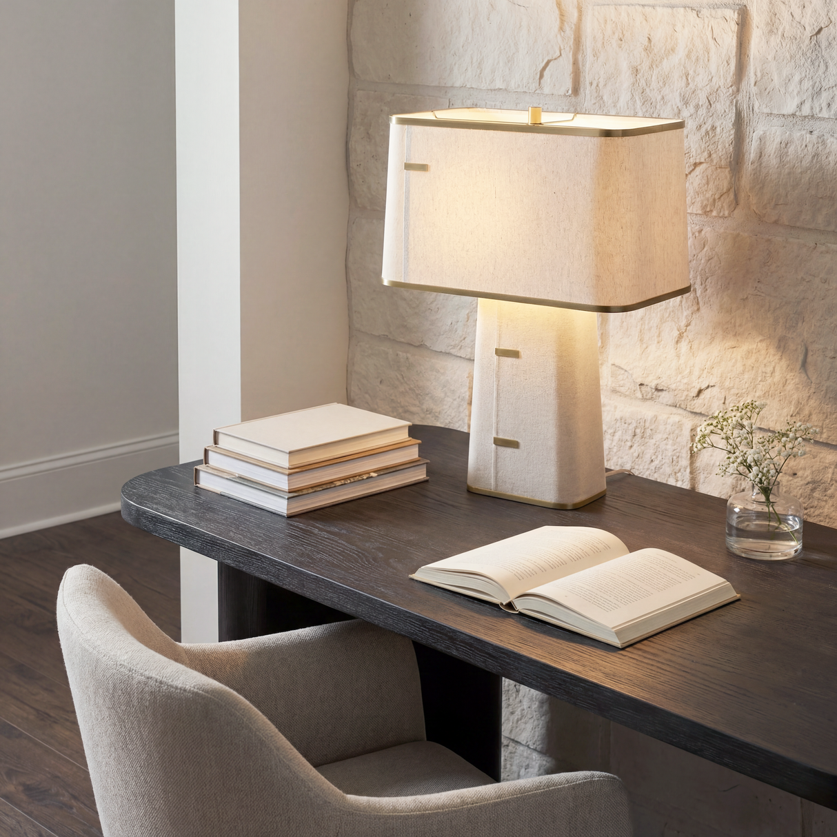 Norte Linen Table Lamp by Co.House Designs at Eve Furniture