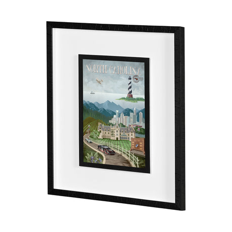 North Carolina by Mercana Studio a Framed Art Print Matted under Glass by Mercana at Eve Furniture