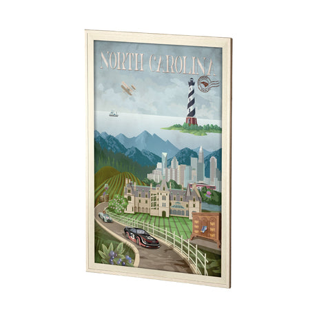 North Carolina by Mercana Studio a Framed Art Print Matted under Glass by Mercana at Eve Furniture