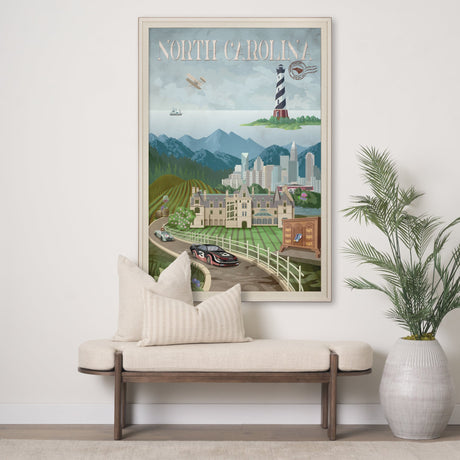 North Carolina by Mercana Studio a Framed Art Print Matted under Glass by Mercana at Eve Furniture