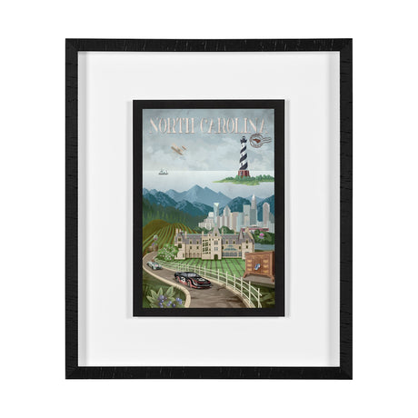 North Carolina by Mercana Studio a Framed Art Print Matted under Glass by Mercana at Eve Furniture