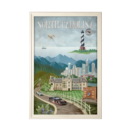 North Carolina by Mercana Studio a Framed Art Print Matted under Glass by Mercana at Eve Furniture