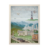 North Carolina by Mercana Studio a Hand Embellished Textured Framed Art Print by Mercana at Eve Furniture
