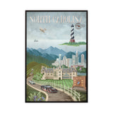 North Carolina by Mercana Studio a Hand Embellished Textured Framed Art Print by Mercana at Eve Furniture
