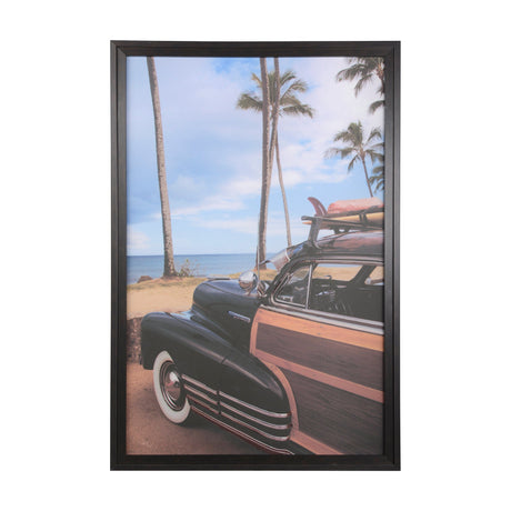 North Shore by White Rock Girl a Hand Embellished Textured Framed Photo Art Print Matted under Glass by Mercana at Eve Furniture