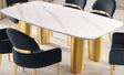Northall White/Gold Dining Table by Furniture of America at Eve Furniture
