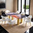Northolt Black/Gray/Matte Gold 7-Piece Dining Room Set by Furniture of America at Eve Furniture