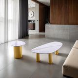 Northwich White/Matte Gold Coffee Table