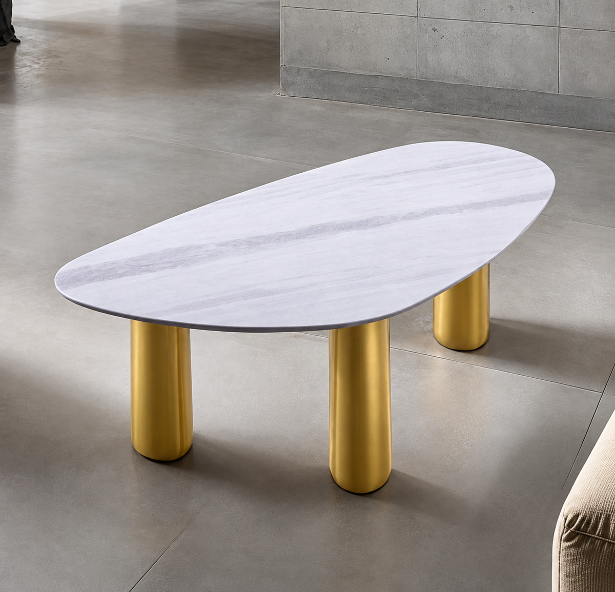 Northwich White/Matte Gold Coffee Table