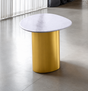 Northwich White/Matte Gold Side Table by Furniture of America at Eve Furniture