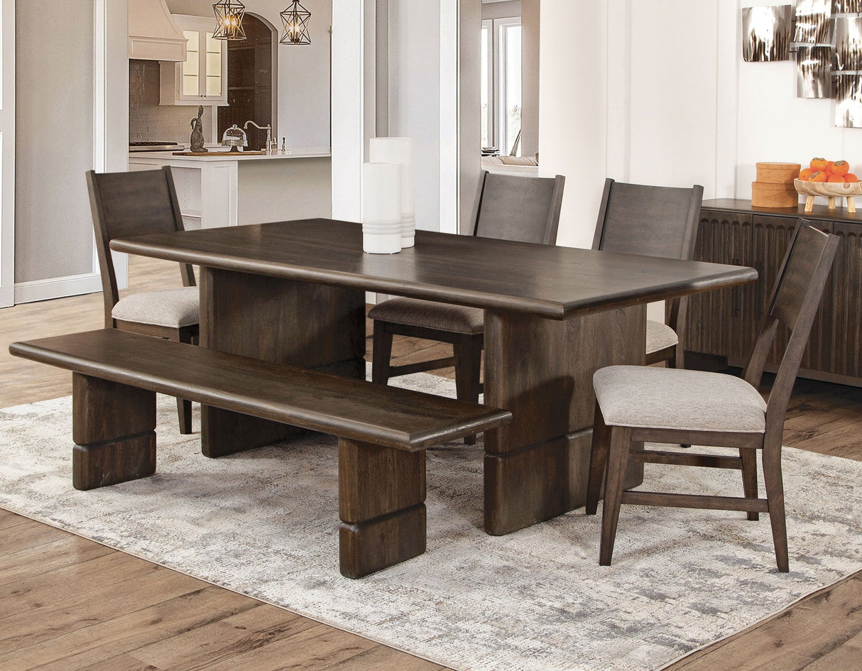 Norvell Dark Espresso Solid Wood 78″ Table by Steve Silver at Eve Furniture