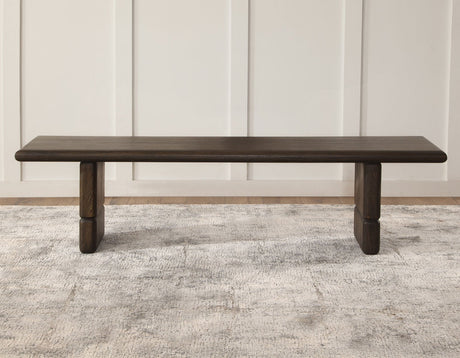 Norvell Dark Espresso Solid Wood Bench by Steve Silver at Eve Furniture