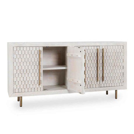 Norwood 4 Door Buffet - Coastal White by Classic Home at Eve Furniture