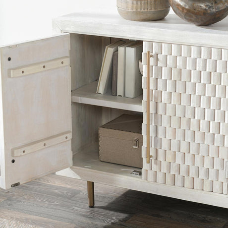 Norwood 4 Door Buffet - Coastal White by Classic Home at Eve Furniture