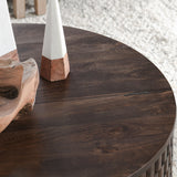 Norwood Bark Brown Round Coffee Table by Classic Home at Eve Furniture