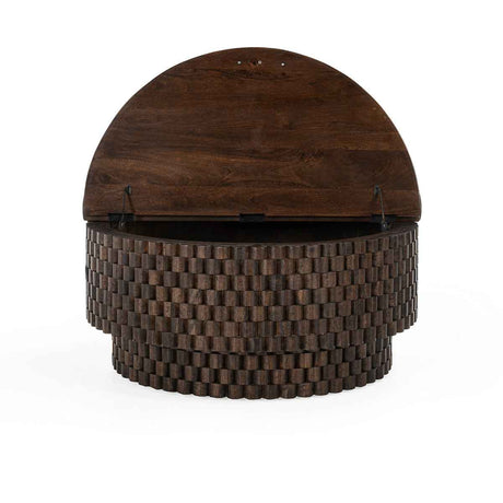 Norwood Bark Brown Round Coffee Table by Classic Home at Eve Furniture