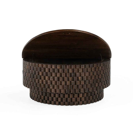 Norwood Bark Brown Round Coffee Table by Classic Home at Eve Furniture