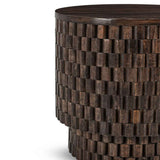 Norwood Bark Brown Round End Table by Classic Home at Eve Furniture