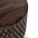 Norwood Bark Brown Round End Table by Classic Home at Eve Furniture