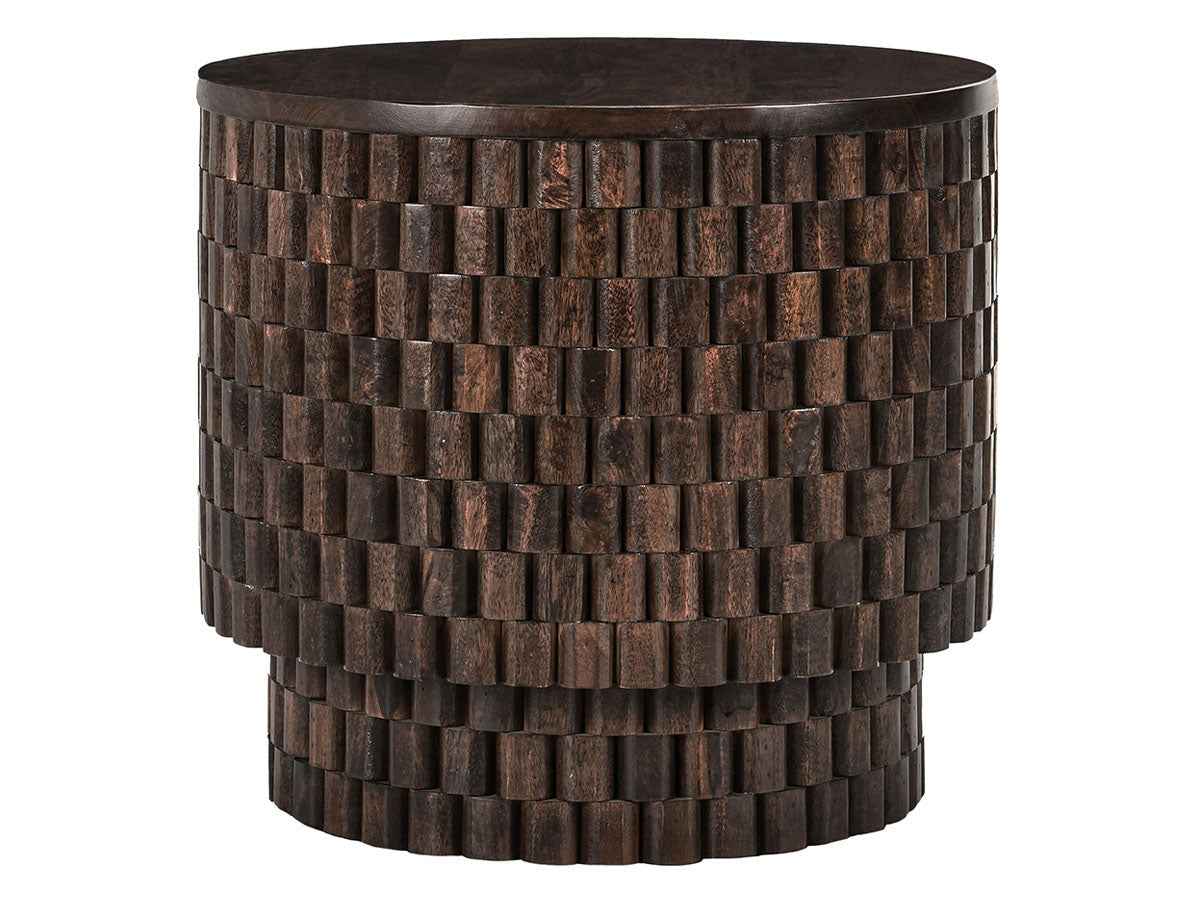 Norwood Bark Brown Round End Table by Classic Home at Eve Furniture