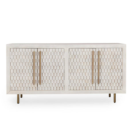 Norwood Coastal White 4 Door Buffet by Classic Home at Eve Furniture