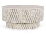 Norwood Cream Round Coffee Table by Classic Home at Eve Furniture