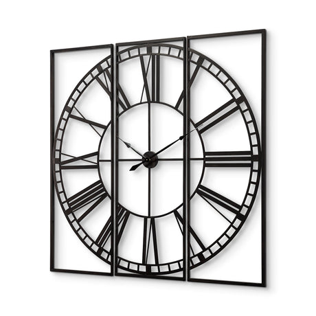 Norwood Square Oversized+ Industrial Wall Clock by Mercana at Eve Furniture