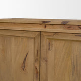 Notts Brown Wood 2-Door Accent Cabinet by Mercana at Eve Furniture