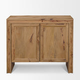 Notts Brown Wood 2-Door Accent Cabinet by Mercana at Eve Furniture