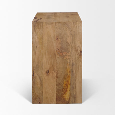Notts Brown Wood 2-Door Accent Cabinet by Mercana at Eve Furniture