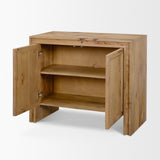 Notts Brown Wood 2-Door Accent Cabinet by Mercana at Eve Furniture
