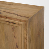 Notts Brown Wood 2-Door Accent Cabinet by Mercana at Eve Furniture