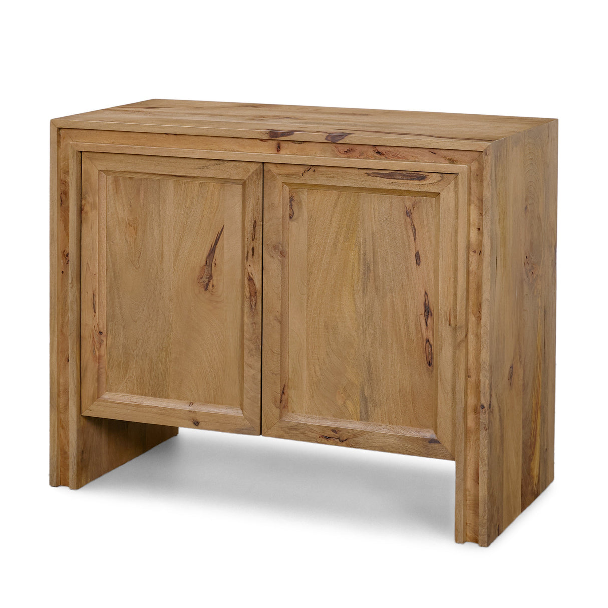 Notts Brown Wood 2-Door Accent Cabinet by Mercana at Eve Furniture