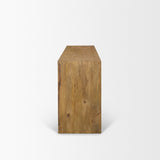 Notts Brown Wood 4-Door Closed Sideboard by Mercana at Eve Furniture