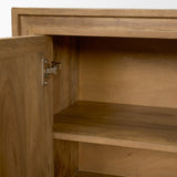 Notts Brown Wood 4-Door Closed Sideboard by Mercana at Eve Furniture