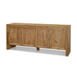 Notts Brown Wood 4-Door Closed Sideboard by Mercana at Eve Furniture