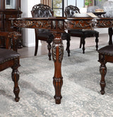 Nouvelle Brown Cherry/Espresso Dining Table Only by Furniture of America at Eve Furniture