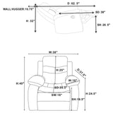 Nova 3-piece Upholstered Motion Reclining Sofa Set Dark Grey