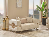 Nova 3-pieces (Sofa & Loveseat & Chair) Livingroom Set in Cream by Furnia at Eve Furniture