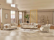 Nova Cream 3-pieces (Sofa & Loveseat & Chair) Living Room Set by Furnia at Eve Furniture