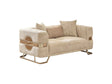 Nova Cream Stationary Loveseat by Furnia at Eve Furniture