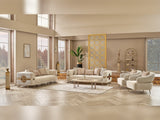 Nova Cream Stationary Sofa by Furnia at Eve Furniture
